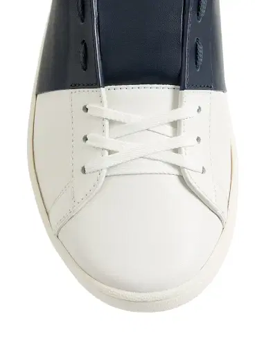 Valentino Garavani Men's Open Royco Sneakers in Nappa Calfskin - White Blue | Thumbnail 5 Valentino Garavani Men's Open Royco Sneakers in Nappa Calfskin - White Blue | Thumbnail 5