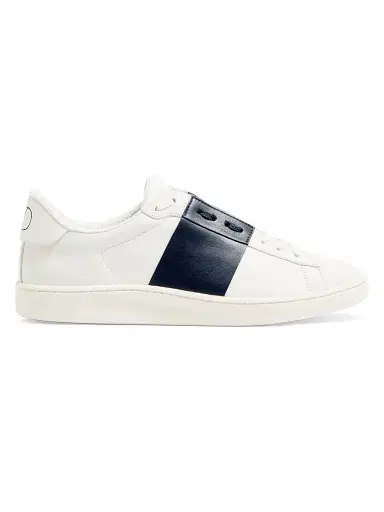 Valentino Garavani Men's Open Royco Sneakers in Nappa Calfskin - White Blue | Thumbnail 1 Valentino Garavani Men's Open Royco Sneakers in Nappa Calfskin - White Blue | Thumbnail 1