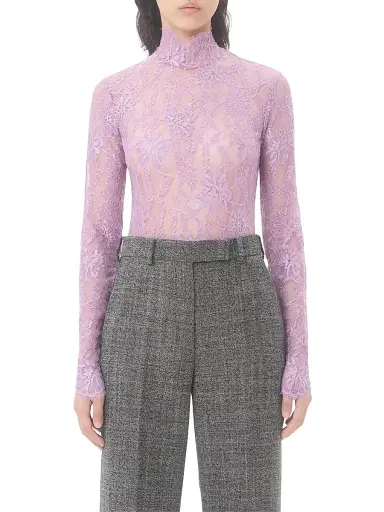 Valentino Garavani Women's Floral Lace Bodysuit - Soft Wisteria | Thumbnail 2 Valentino Garavani Women's Floral Lace Bodysuit - Soft Wisteria | Thumbnail 2