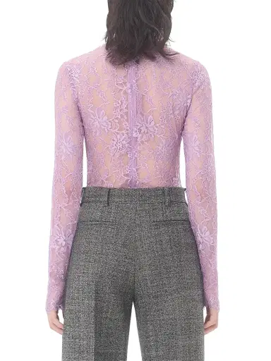 Valentino Garavani Women's Floral Lace Bodysuit - Soft Wisteria | Thumbnail 4 Valentino Garavani Women's Floral Lace Bodysuit - Soft Wisteria | Thumbnail 4