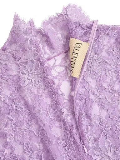 Valentino Garavani Women's Floral Lace Bodysuit - Soft Wisteria | Thumbnail 6 Valentino Garavani Women's Floral Lace Bodysuit - Soft Wisteria | Thumbnail 6