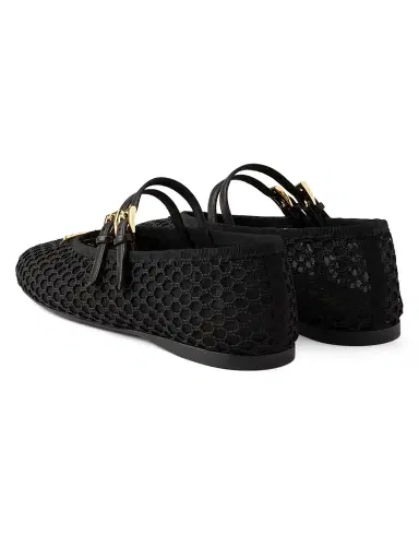 Prada Women's Mesh Fabric Ballerinas - Black | Thumbnail 3 Prada Women's Mesh Fabric Ballerinas - Black | Thumbnail 3