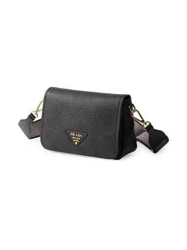 Prada Women's Leather Shoulder Bag - Black | Thumbnail 2 Prada Women's Leather Shoulder Bag - Black | Thumbnail 2