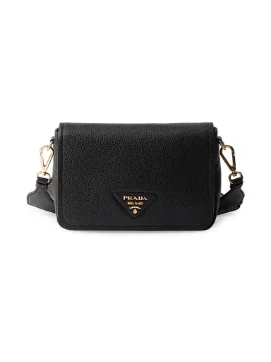 Prada Women's Leather Shoulder Bag - Black | Thumbnail 1 Prada Women's Leather Shoulder Bag - Black | Thumbnail 1
