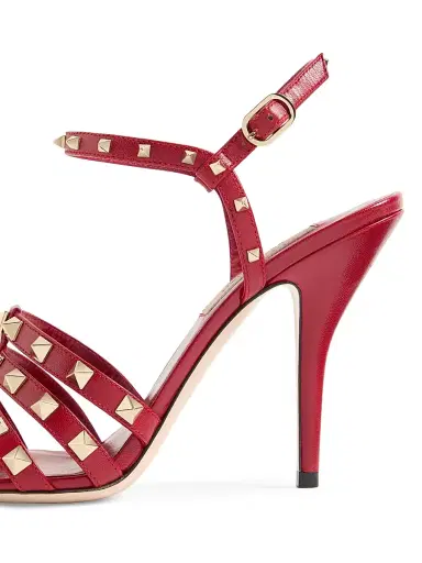 Valentino Garavani Women's Rockstud 100MM Kidskin Sandals - Red - Size 11 | Thumbnail 6 Valentino Garavani Women's Rockstud 100MM Kidskin Sandals - Red - Size 11 | Thumbnail 6