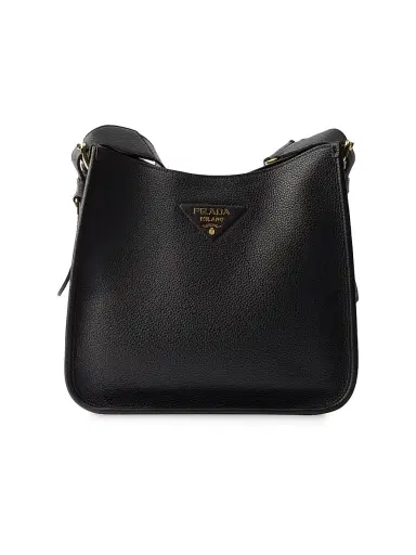 Prada Women's Leather Shoulder Bag - Black | Thumbnail 1 Prada Women's Leather Shoulder Bag - Black | Thumbnail 1