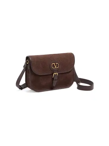Valentino Garavani Men's Antibes Suede Shoulder Bag - Testa Di Moro | Thumbnail 4 Valentino Garavani Men's Antibes Suede Shoulder Bag - Testa Di Moro | Thumbnail 4