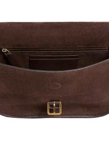 Valentino Garavani Men's Antibes Suede Shoulder Bag - Testa Di Moro | Thumbnail 7 Valentino Garavani Men's Antibes Suede Shoulder Bag - Testa Di Moro | Thumbnail 7