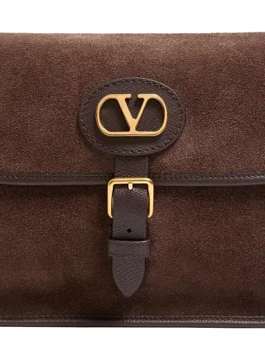 Valentino Garavani Men's Antibes Suede Shoulder Bag - Testa Di Moro | Thumbnail 8 Valentino Garavani Men's Antibes Suede Shoulder Bag - Testa Di Moro | Thumbnail 8