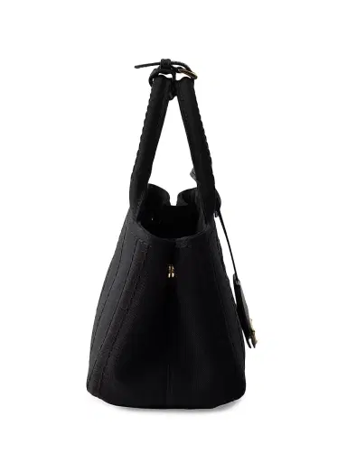 Prada Women's Jardiniere Mini Cotton Canvas Top Handle Bag - Black | Thumbnail 5 Prada Women's Jardiniere Mini Cotton Canvas Top Handle Bag - Black | Thumbnail 5