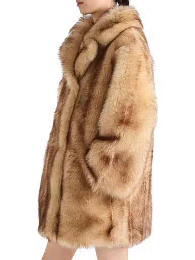 Prada Women's Shearling Caban Coat - Beige | Thumbnail 4 Prada Women's Shearling Caban Coat - Beige | Thumbnail 4