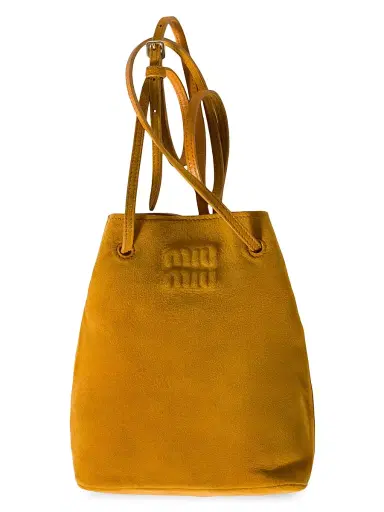 Miu Miu Women's Suede Pouch - Brown | Thumbnail 1 Miu Miu Women's Suede Pouch - Brown | Thumbnail 1