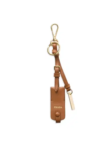 Prada Women's Leather Mirror Case Pendant - Brown | Thumbnail 1 Prada Women's Leather Mirror Case Pendant - Brown | Thumbnail 1