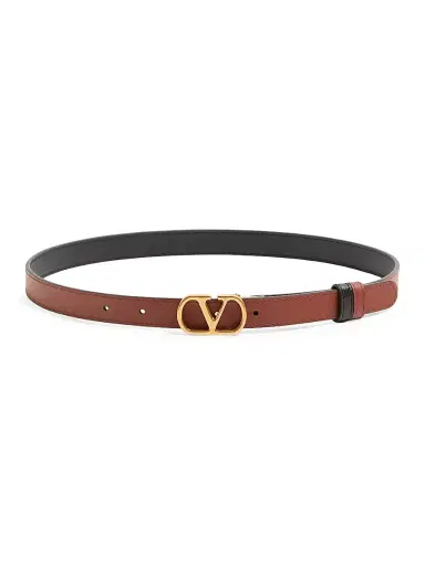 Valentino Garavani Women's VLogo Signature Reversible Shiny Calfskin Belt 20MM | Thumbnail 3 Valentino Garavani Women's VLogo Signature Reversible Shiny Calfskin Belt 20MM | Thumbnail 3