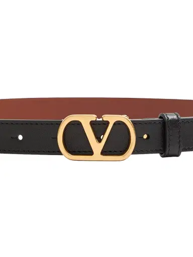 Valentino Garavani Women's VLogo Signature Reversible Shiny Calfskin Belt 20MM | Thumbnail 5 Valentino Garavani Women's VLogo Signature Reversible Shiny Calfskin Belt 20MM | Thumbnail 5
