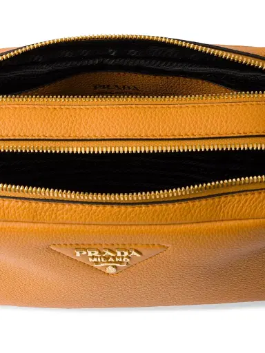 Prada Women's Leather Shoulder Bag - Orange | Thumbnail 5 Prada Women's Leather Shoulder Bag - Orange | Thumbnail 5