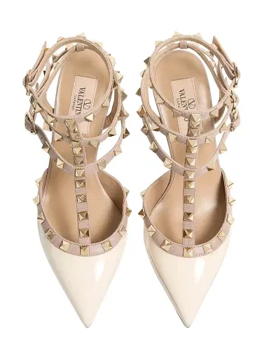 Valentino Garavani Women's Rockstud Caged 65MM Pumps - Poudre | Thumbnail 4 Valentino Garavani Women's Rockstud Caged 65MM Pumps - Poudre | Thumbnail 4