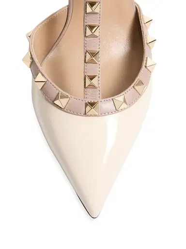 Valentino Garavani Women's Rockstud Caged 65MM Pumps - Poudre | Thumbnail 5 Valentino Garavani Women's Rockstud Caged 65MM Pumps - Poudre | Thumbnail 5