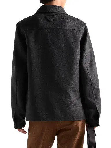 Prada Men's Cashmere Blouson Jacket - Grey | Thumbnail 3 Prada Men's Cashmere Blouson Jacket - Grey | Thumbnail 3