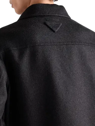 Prada Men's Cashmere Blouson Jacket - Grey | Thumbnail 4 Prada Men's Cashmere Blouson Jacket - Grey | Thumbnail 4