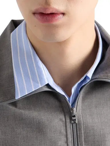 Prada Men's Wool Jacket - Grey | Thumbnail 5 Prada Men's Wool Jacket - Grey | Thumbnail 5