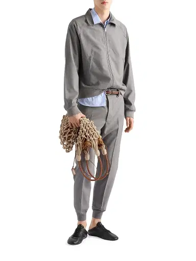 Prada Men's Wool Jacket - Grey | Thumbnail 6 Prada Men's Wool Jacket - Grey | Thumbnail 6