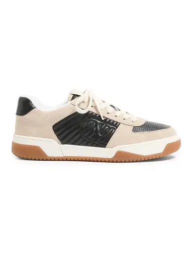 Valentino Garavani Men's Sparry Sneakers in Split Leather and Nappa - Black Beige - Size 5 | Thumbnail 1 Valentino Garavani Men's Sparry Sneakers in Split Leather and Nappa - Black Beige - Size 5 | Thumbnail 1