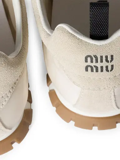Miu Miu Women's Tyre Low-Top Sneakers - Off White | Thumbnail 3 Miu Miu Women's Tyre Low-Top Sneakers - Off White | Thumbnail 3