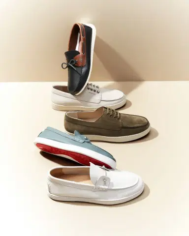Christian Louboutin Men's Chambeliboat Leather Slip-On | Thumbnail 4 Christian Louboutin Men's Chambeliboat Leather Slip-On | Thumbnail 4
