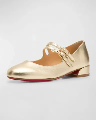 Christian Louboutin Girl's Jane Patent Leather Ballerina Shoes, Toddlers/Kid | Thumbnail 2 Christian Louboutin Girl's Jane Patent Leather Ballerina Shoes, Toddlers/Kid | Thumbnail 2