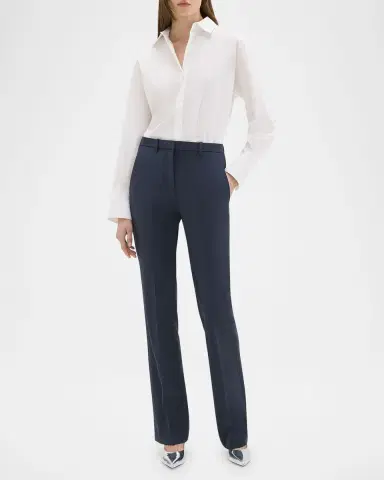 Theory Traceable Wool Slim Straight-Leg Trousers | Thumbnail 6 Theory Traceable Wool Slim Straight-Leg Trousers | Thumbnail 6