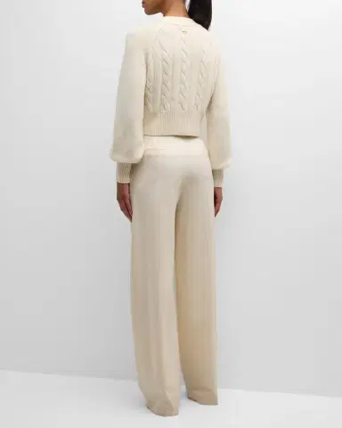 Toccin Rita Cropped Wool and Cashmere Cable-Knit Cardigan | Thumbnail 4 Toccin Rita Cropped Wool and Cashmere Cable-Knit Cardigan | Thumbnail 4