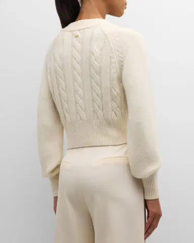 Toccin Rita Cropped Wool and Cashmere Cable-Knit Cardigan | Thumbnail 6 Toccin Rita Cropped Wool and Cashmere Cable-Knit Cardigan | Thumbnail 6