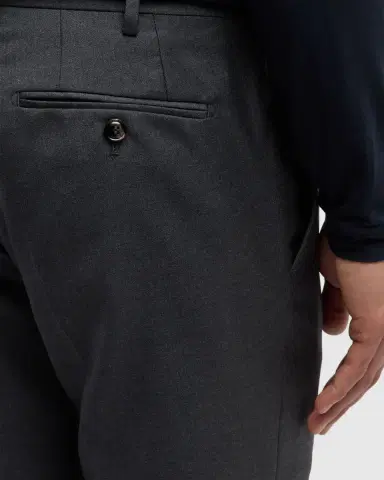 Giorgio Armani Men's Solid Wool Flat-Front Trousers | Thumbnail 5 Giorgio Armani Men's Solid Wool Flat-Front Trousers | Thumbnail 5