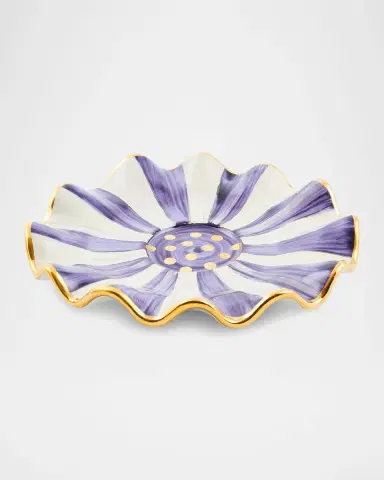 MacKenzie-Childs Violet Check Ceramic Saucer | Thumbnail 2 MacKenzie-Childs Violet Check Ceramic Saucer | Thumbnail 2