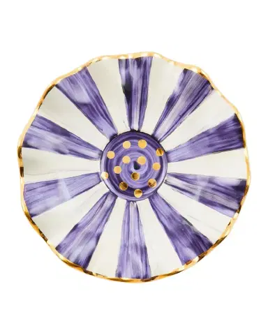 MacKenzie-Childs Violet Check Ceramic Saucer | Thumbnail 1 MacKenzie-Childs Violet Check Ceramic Saucer | Thumbnail 1