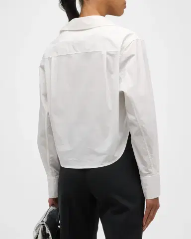 Simkhai Renata Cropped Button-Front Shirt | Thumbnail 3 Simkhai Renata Cropped Button-Front Shirt | Thumbnail 3
