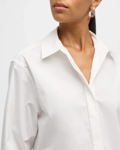 Simkhai Renata Cropped Button-Front Shirt | Thumbnail 5 Simkhai Renata Cropped Button-Front Shirt | Thumbnail 5