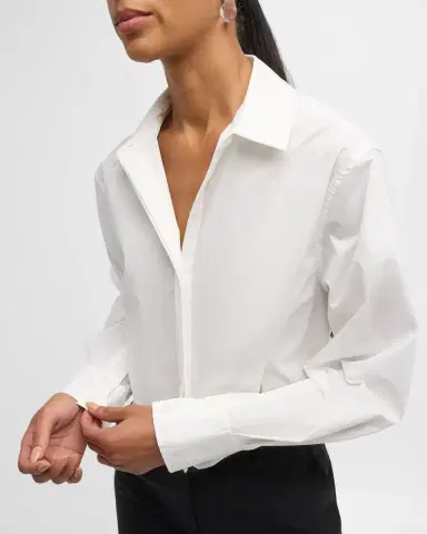 Simkhai Renata Cropped Button-Front Shirt | Thumbnail 7 Simkhai Renata Cropped Button-Front Shirt | Thumbnail 7
