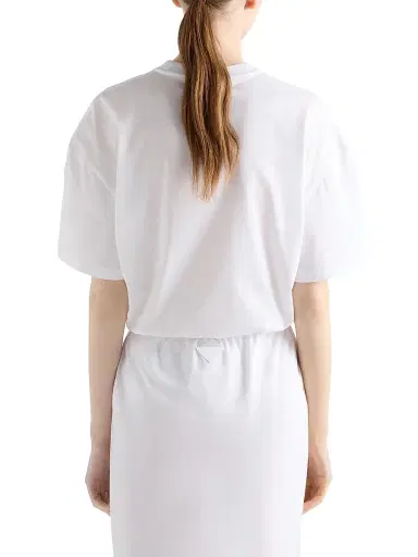 Prada Women's Oversized Jersey T-shirt - White | Thumbnail 3 Prada Women's Oversized Jersey T-shirt - White | Thumbnail 3