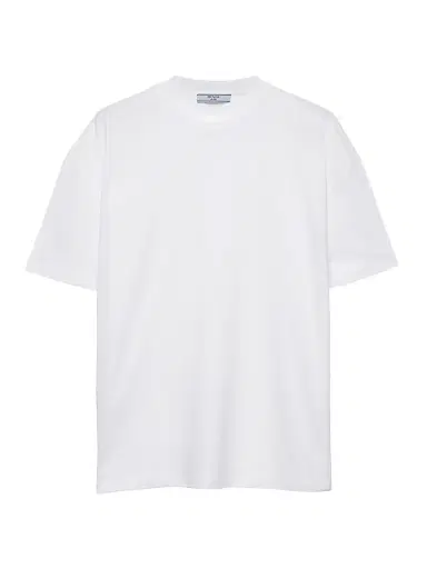 Prada Women's Oversized Jersey T-shirt - White | Thumbnail 1 Prada Women's Oversized Jersey T-shirt - White | Thumbnail 1