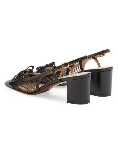 Valentino Garavani Women's Valet Du Roi 60MM Slingback Pump in Mesh and Kidskin - Black | Thumbnail 3 Valentino Garavani Women's Valet Du Roi 60MM Slingback Pump in Mesh and Kidskin - Black | Thumbnail 3