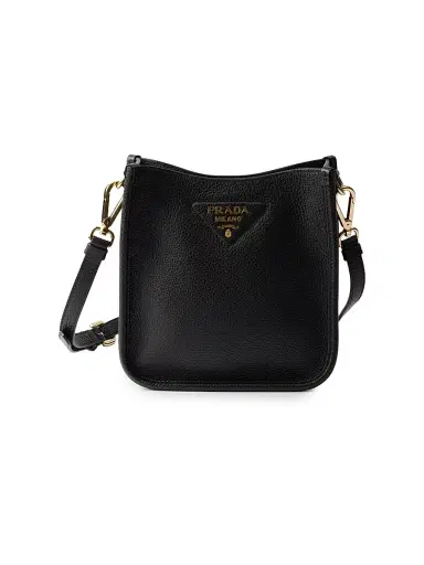Prada Women's Mini Leather Shoulder Bag - Black | Thumbnail 4 Prada Women's Mini Leather Shoulder Bag - Black | Thumbnail 4