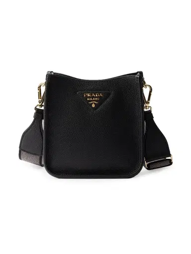 Prada Women's Mini Leather Shoulder Bag - Black | Thumbnail 1 Prada Women's Mini Leather Shoulder Bag - Black | Thumbnail 1