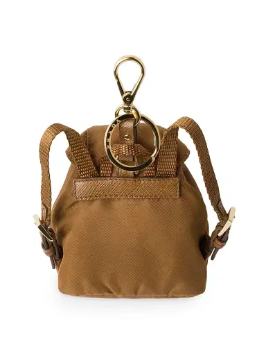Prada Women's Mini Icon Re-Nylon Bag Charm - Brown | Thumbnail 2 Prada Women's Mini Icon Re-Nylon Bag Charm - Brown | Thumbnail 2