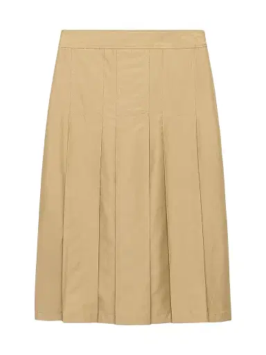 Prada Women's Pleated Technical Fabric Skirt - Brown | Thumbnail 1 Prada Women's Pleated Technical Fabric Skirt - Brown | Thumbnail 1