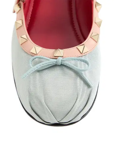 Valentino Garavani Women's Rockstud Mary-Jane Ballets - Azure | Thumbnail 5 Valentino Garavani Women's Rockstud Mary-Jane Ballets - Azure | Thumbnail 5