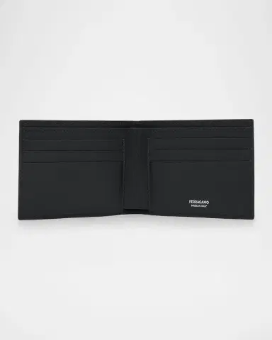 Ferragamo Men's Embossed Monogram Leather Bifold Wallet | Thumbnail 3 Ferragamo Men's Embossed Monogram Leather Bifold Wallet | Thumbnail 3