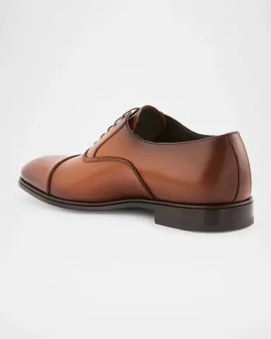 Ferragamo Men's Boston Brogue Leather Cap-Toe Oxfords | Thumbnail 2 Ferragamo Men's Boston Brogue Leather Cap-Toe Oxfords | Thumbnail 2