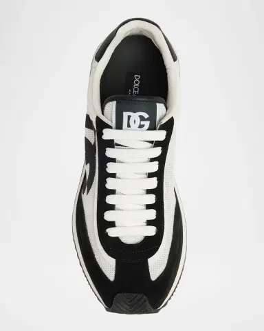 Dolce & Gabbana Men's Mixed-Material DG Cushion Sneakers | Thumbnail 6 Dolce & Gabbana Men's Mixed-Material DG Cushion Sneakers | Thumbnail 6